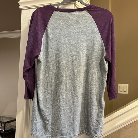 Thankful & Blessed Shirt - Purple and Gray - Picture 2 of 2